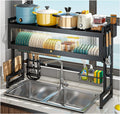 3-Tier Over Sink Dish Drying Rack with Dust Cover