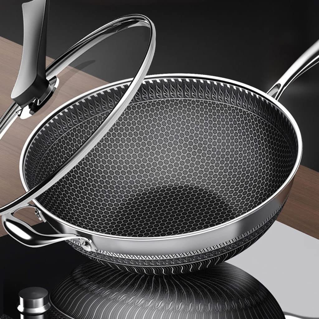 Non-Stick Honeycomb Stainless Steel Wok