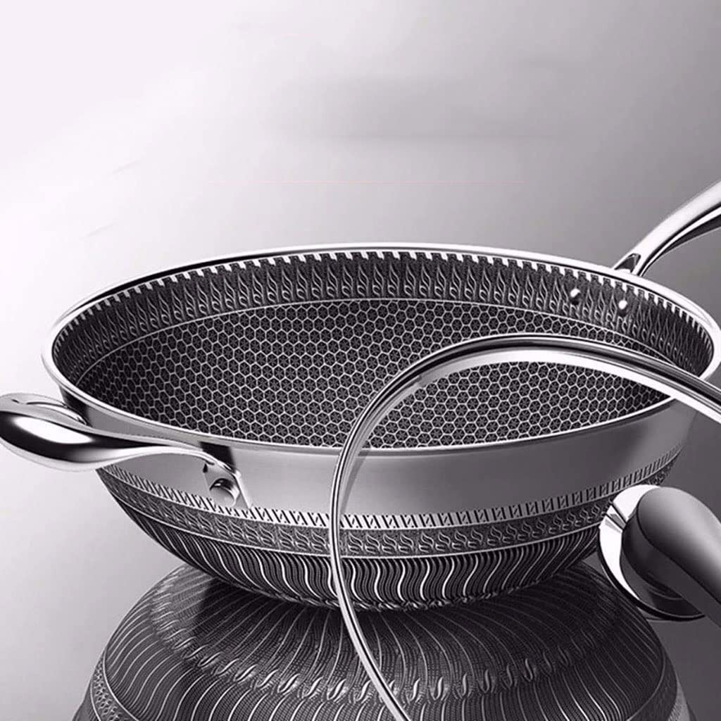 Non-Stick Honeycomb Stainless Steel Wok