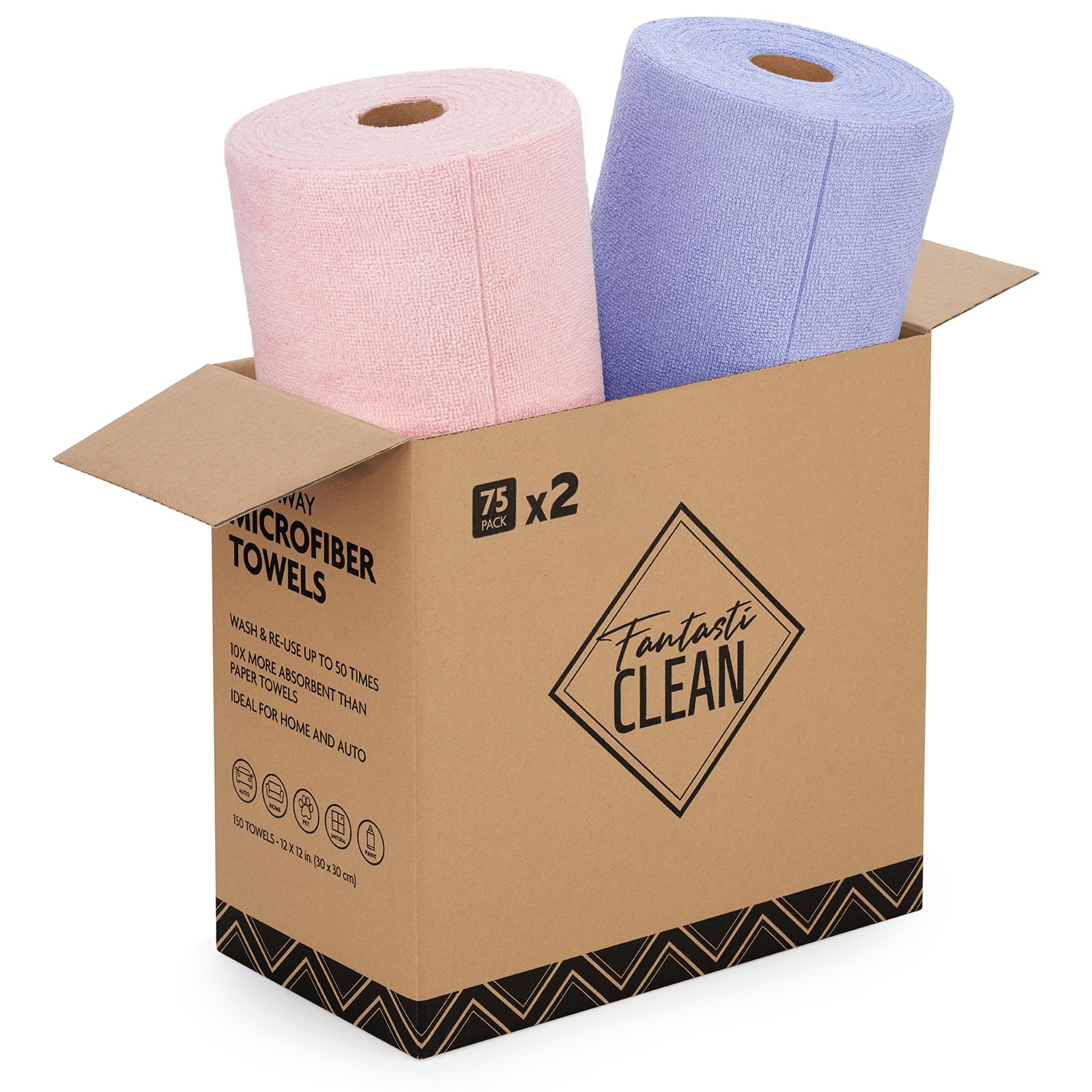 Tear-Away Microfiber Cleaning Cloth Roll