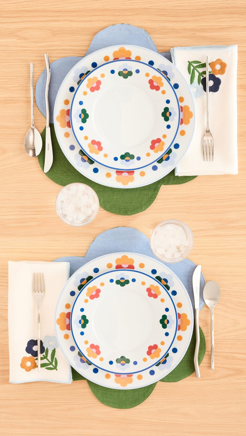 Misette Women's Linen Patchwork Placemats Set of 4