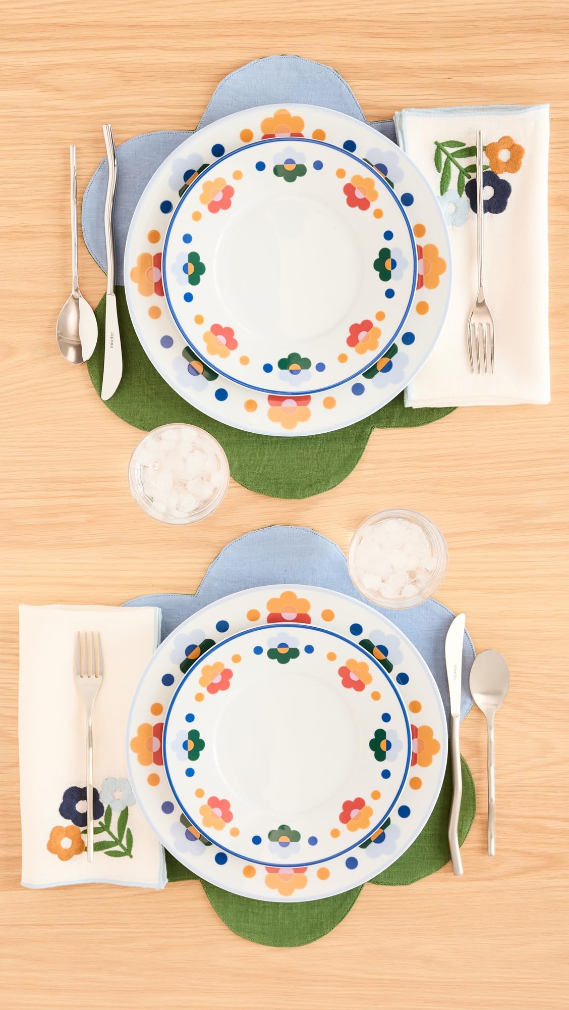 Misette Women's Linen Patchwork Placemats Set of 4