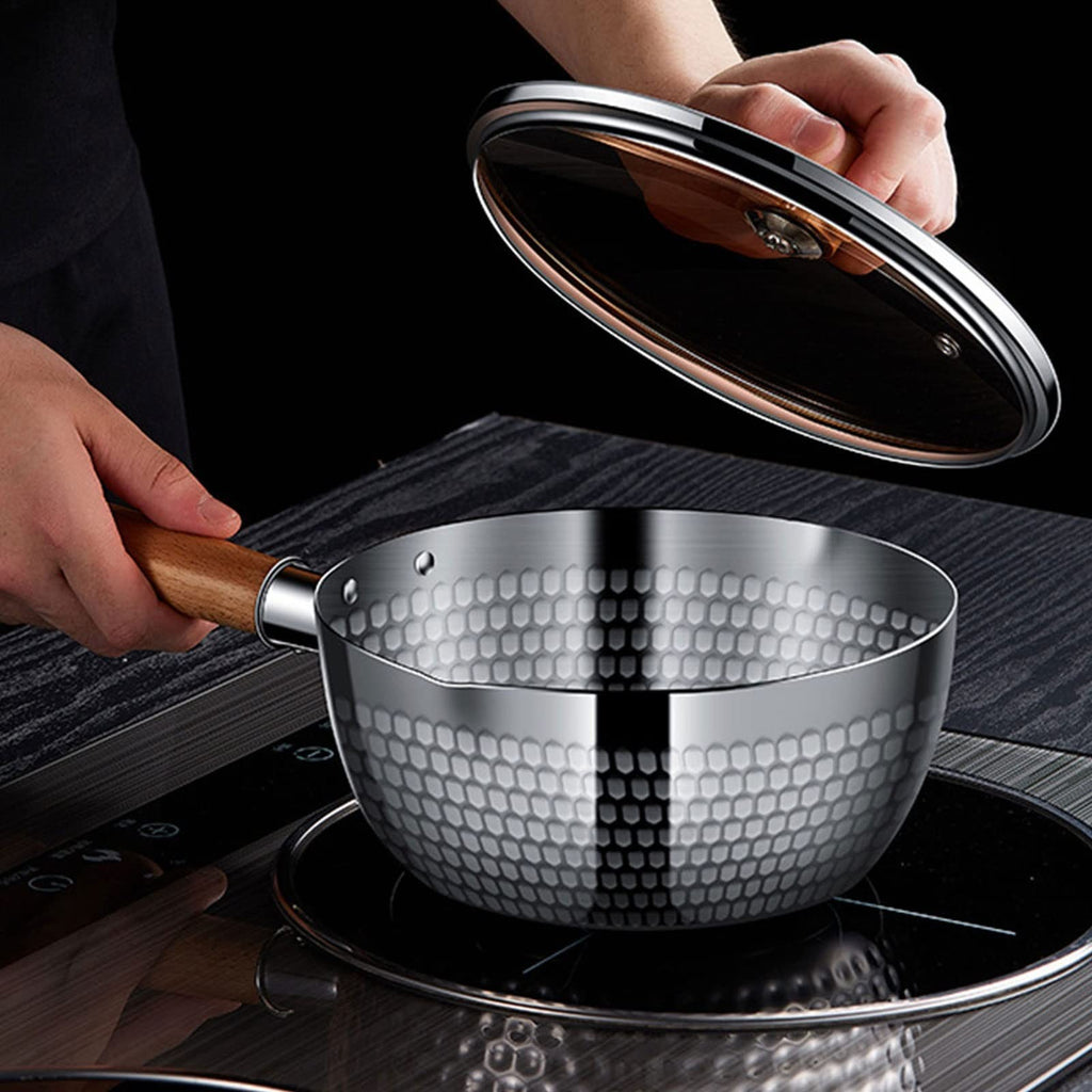 Stainless Steel Saucepan with Wooden Handle