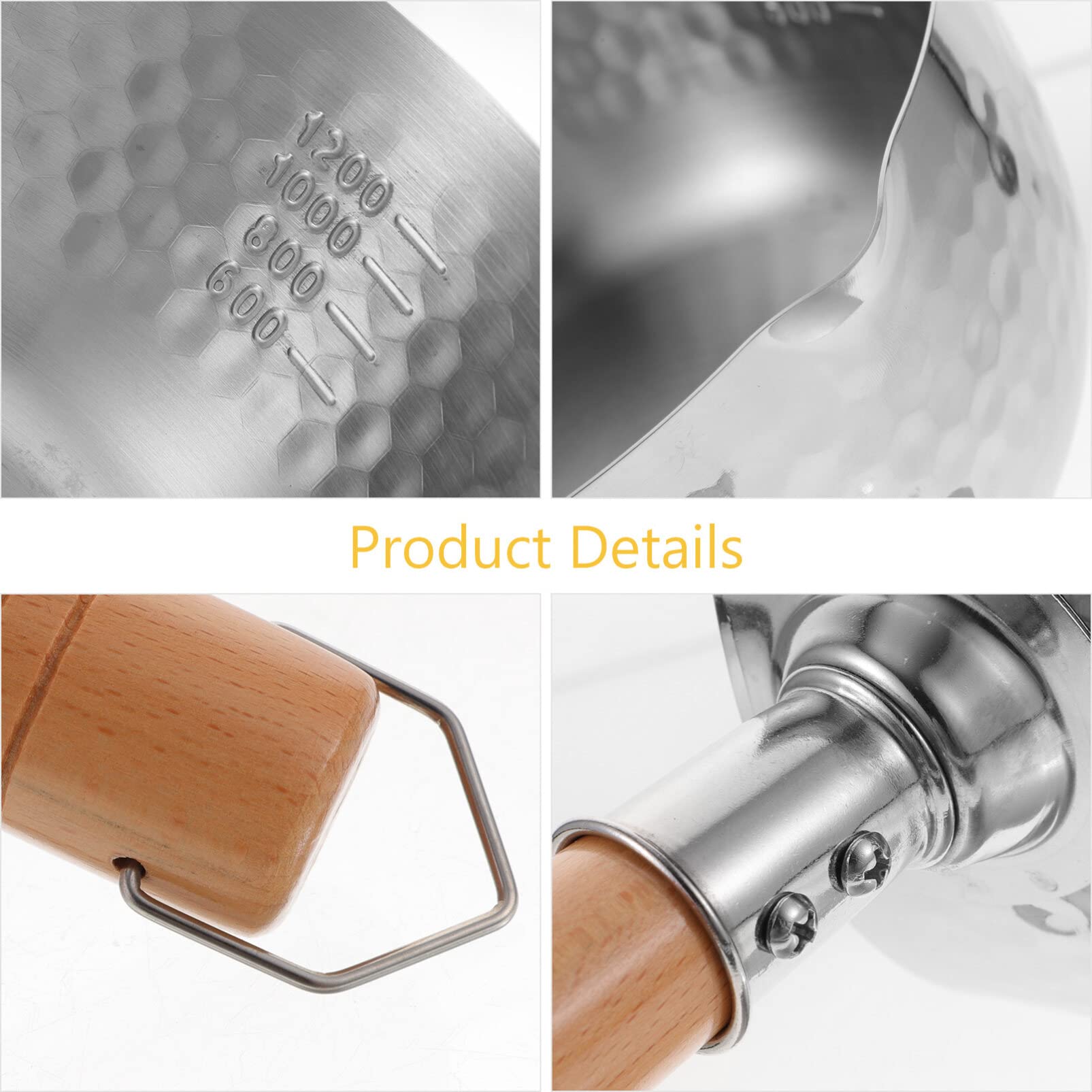18cm Stainless Steel Snow Pan with Wooden Handle
