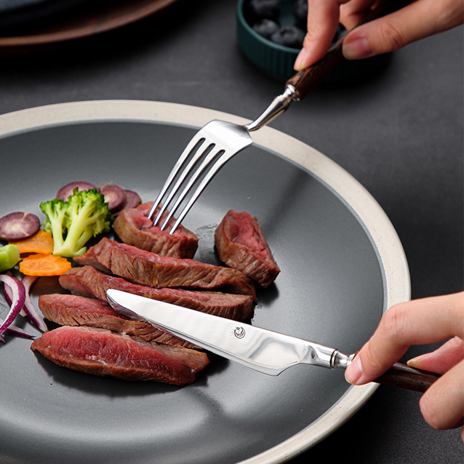 6-Piece 18/8 Stainless Steel Flatware Set for 2