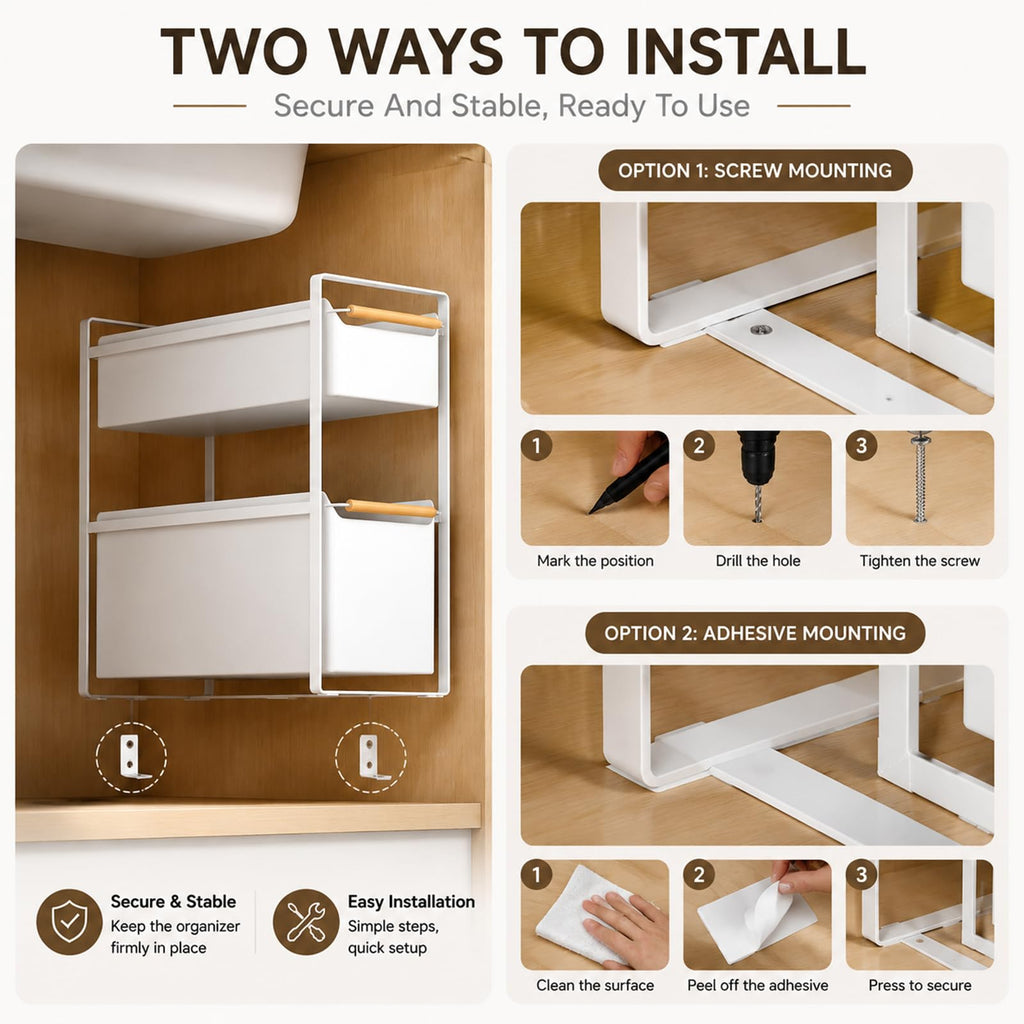 2-Tier Pull-Out Under Sink Organizer