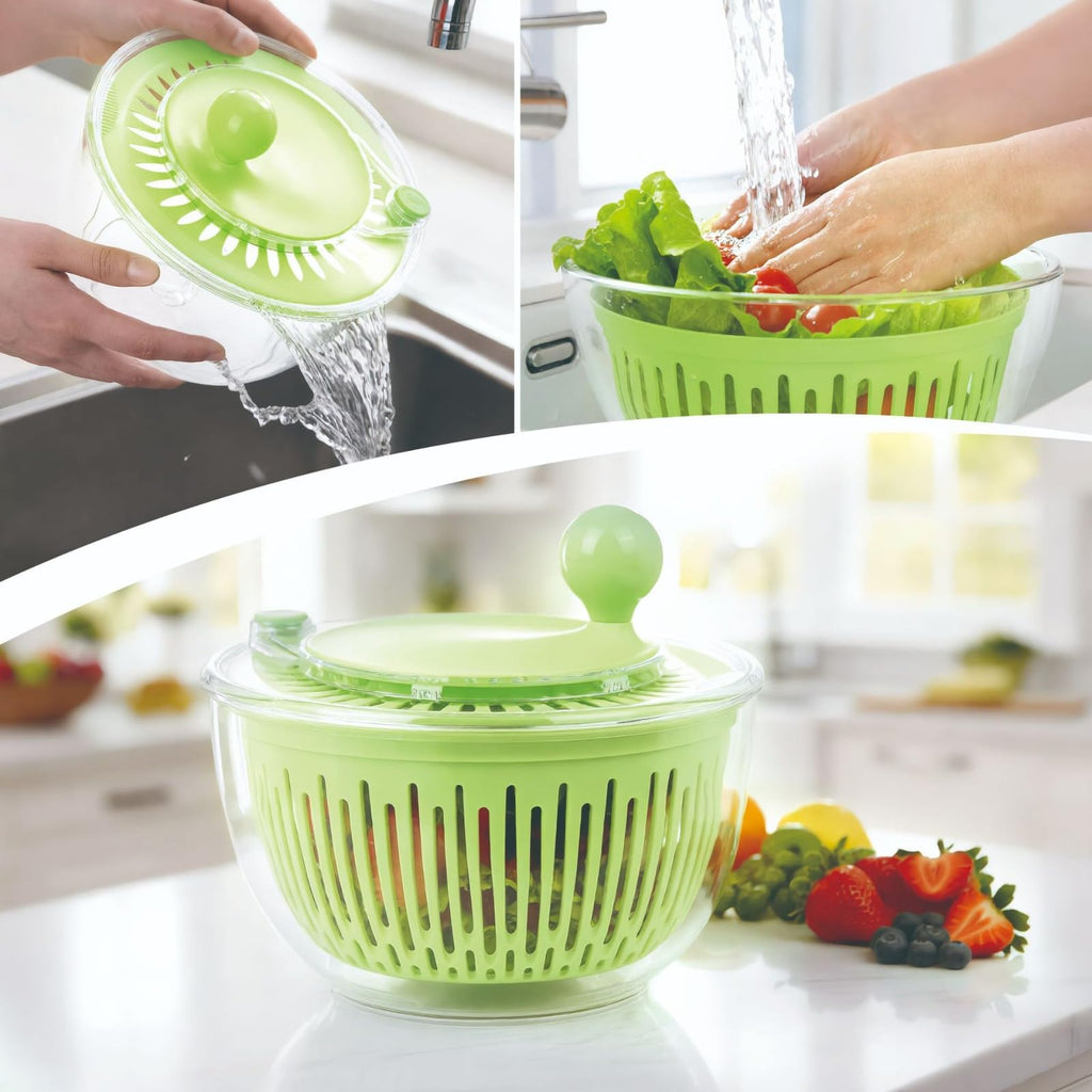 Multifunctional Salad Spinner with Slicer & Grater
