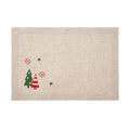 6-Piece Embroidered Linen Placemat Set
