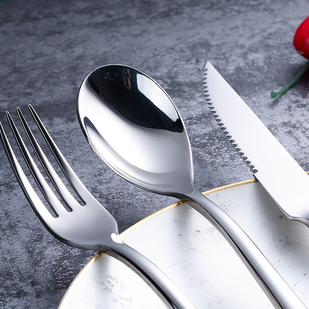 24-Piece Stainless Steel Luxury Flatware Set for 6