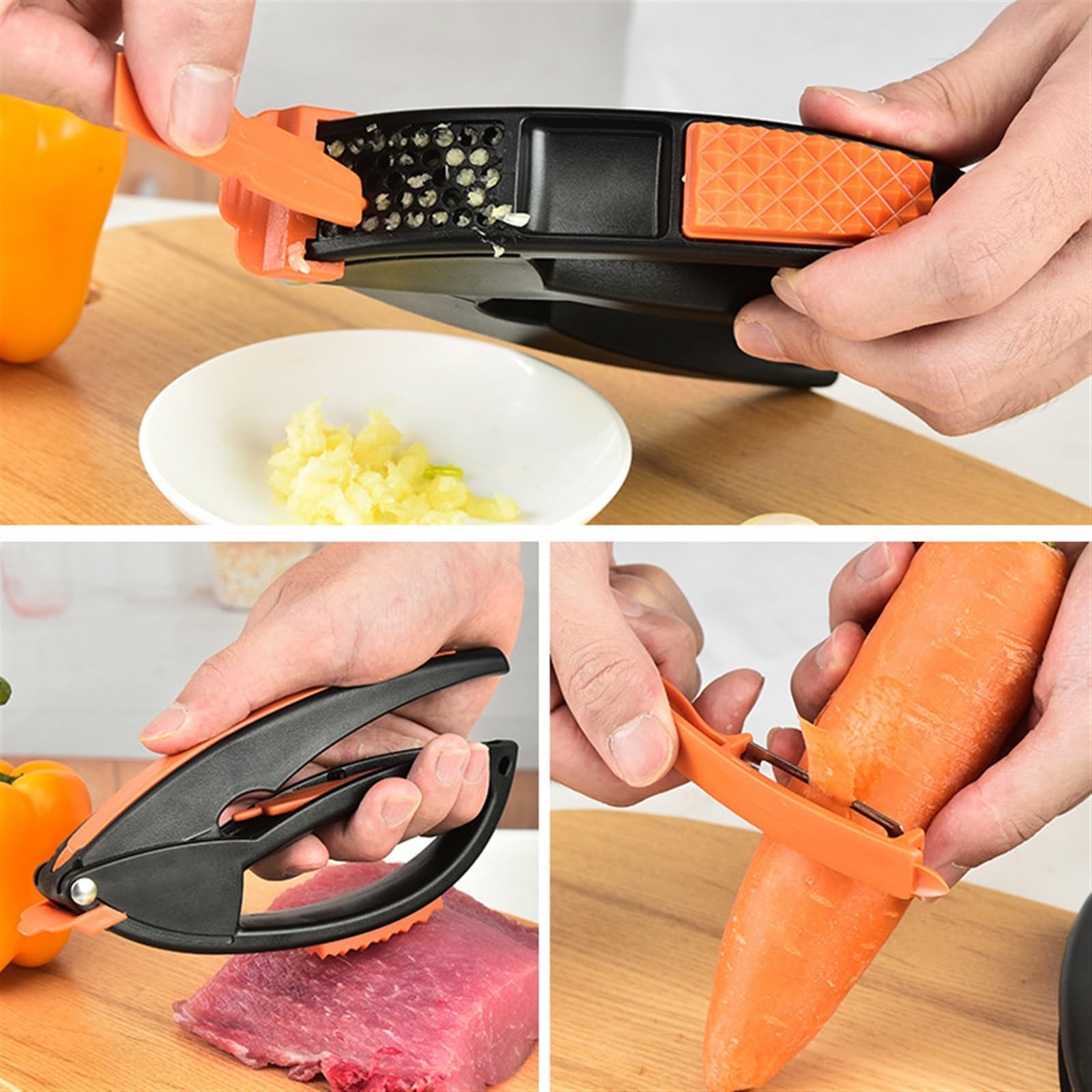 Manual Garlic Press & Grater Tool