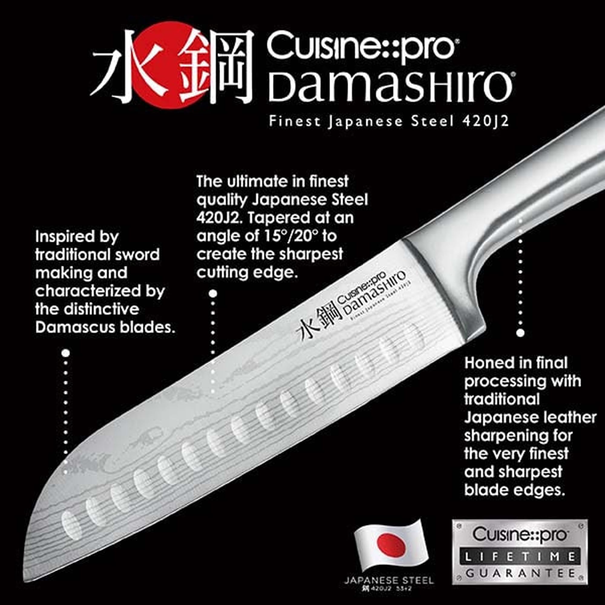 Japanese Steel Knife Set with Magnetic Knife Block