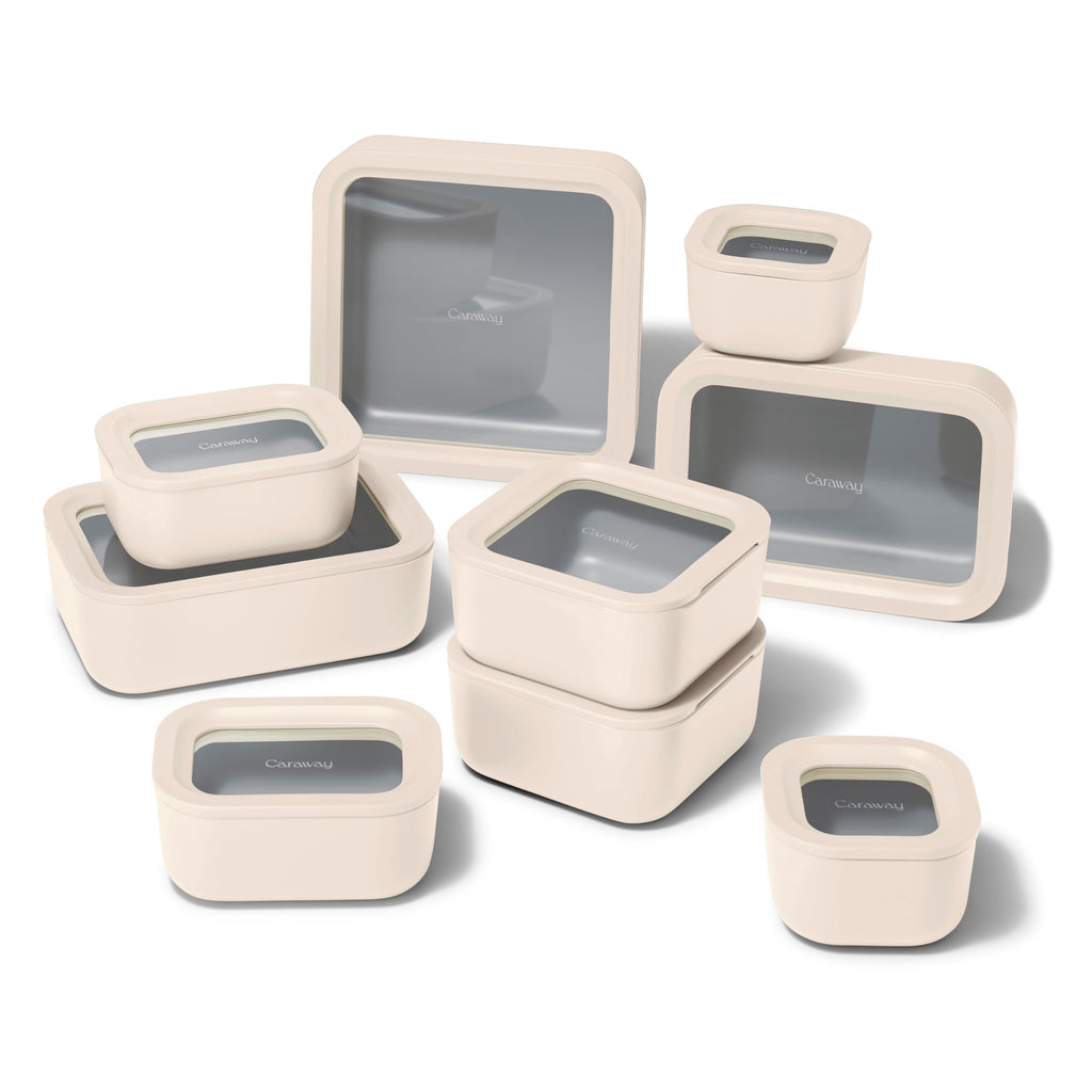 Glass Food Storage Set with Glass Lids