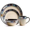 32-Piece Reactive Glaze Stoneware Dinnerware Set for 4