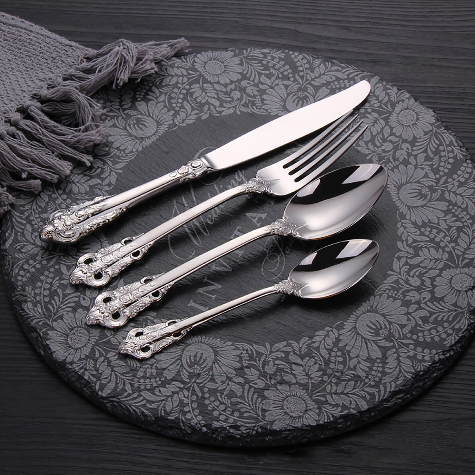 24-Piece Stainless Steel Flatware Set for 6