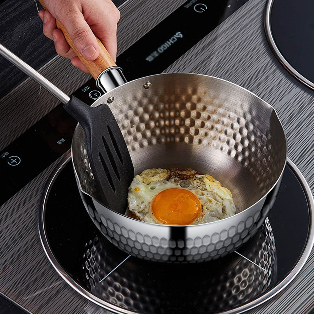 Stainless Steel Saucepan with Wooden Handle