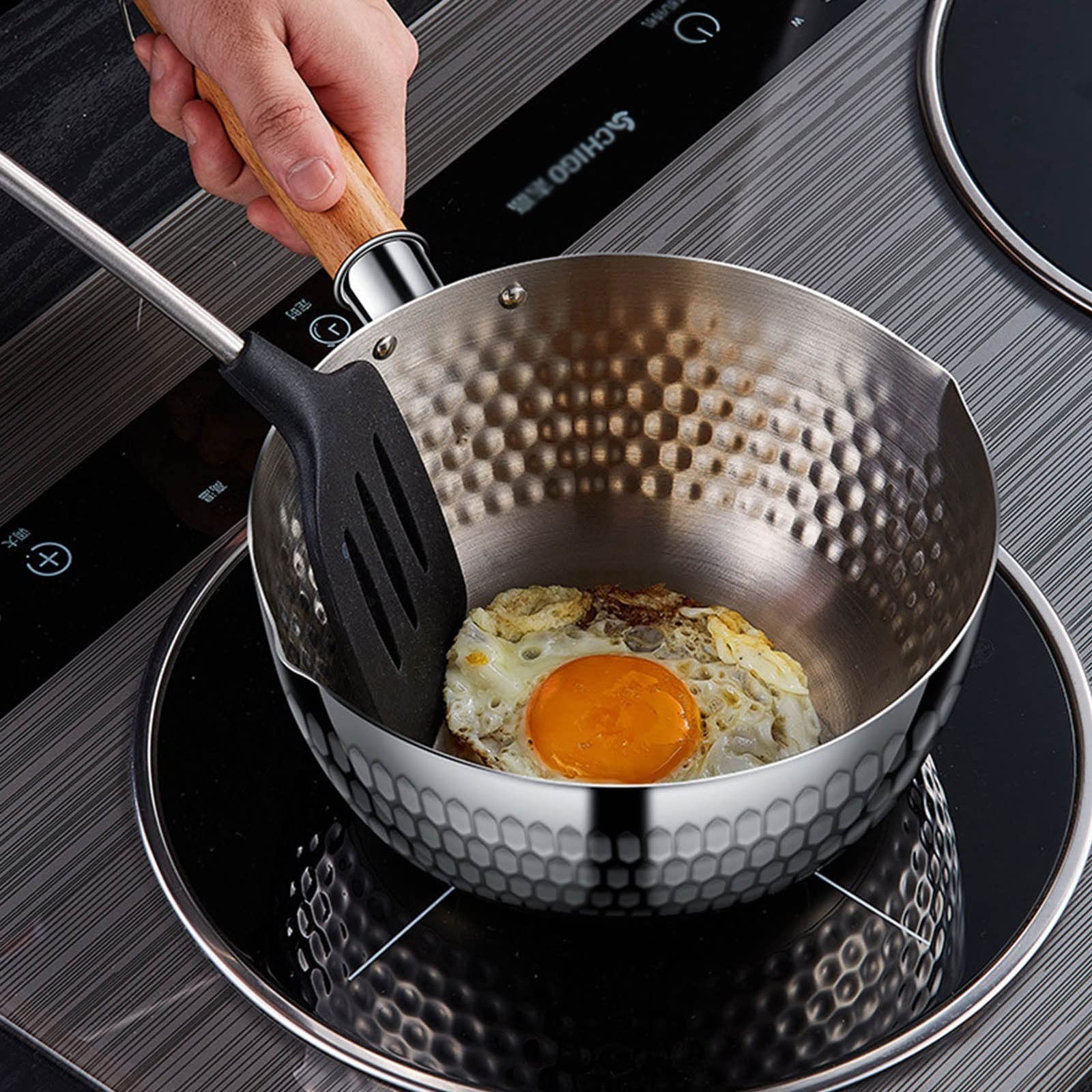 Stainless Steel Saucepan with Wooden Handle