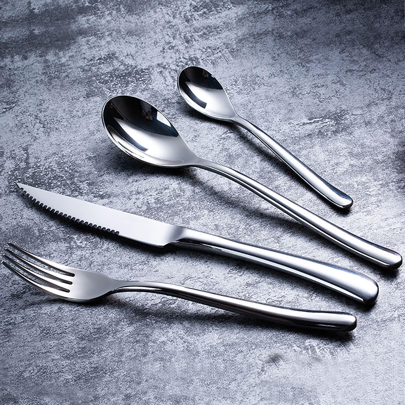 24-Piece Stainless Steel Luxury Flatware Set for 6