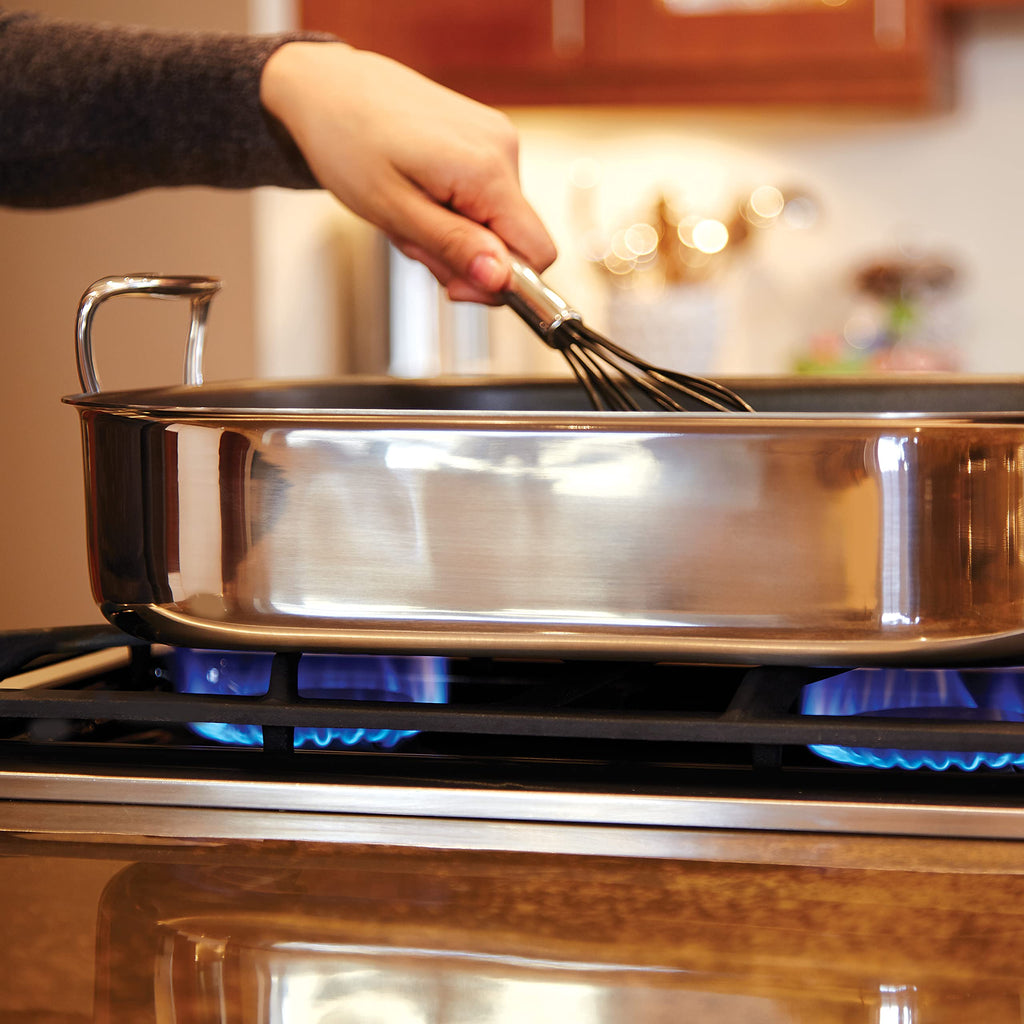 Stainless Steel Roaster with Nonstick Rack