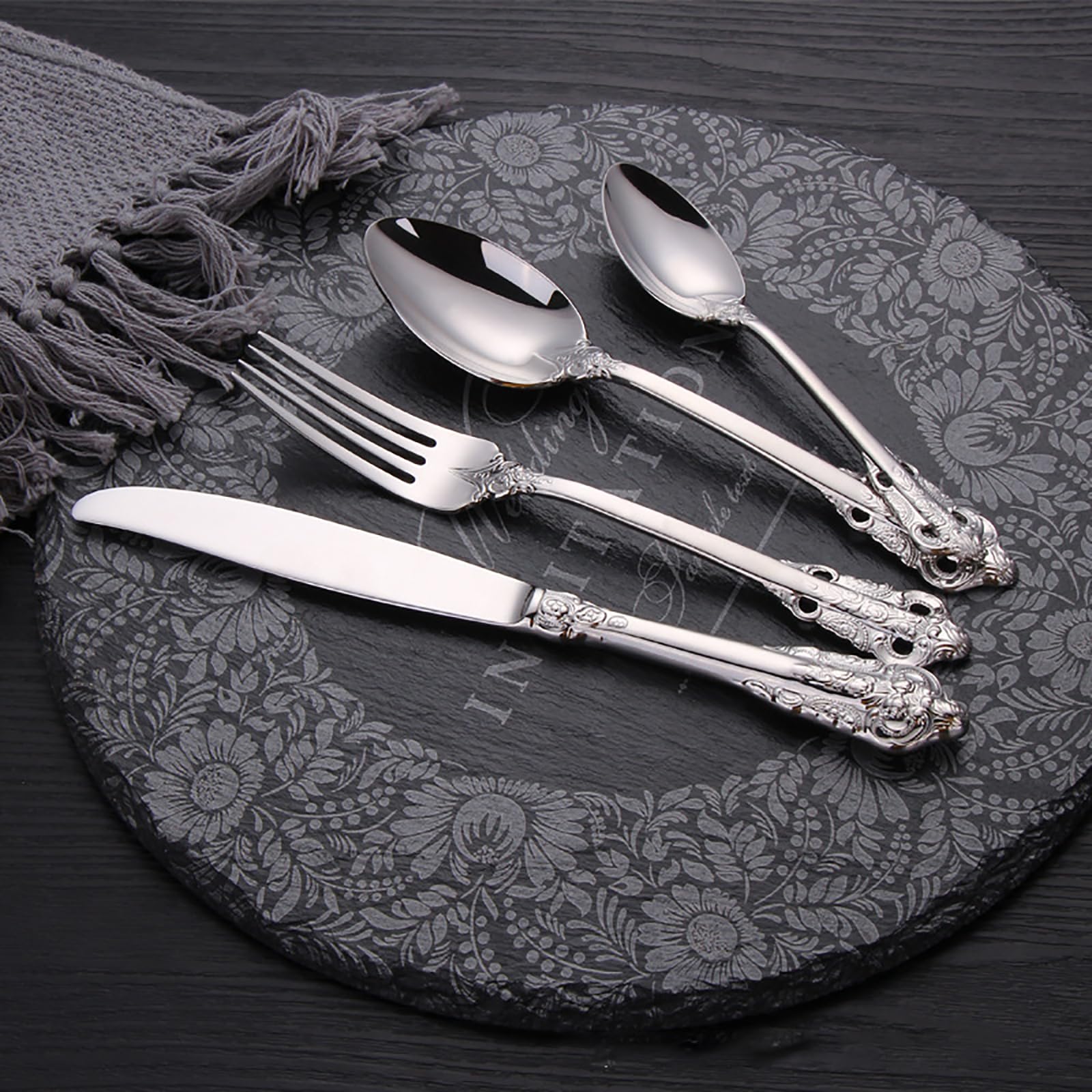 24-Piece Stainless Steel Flatware Set for 6