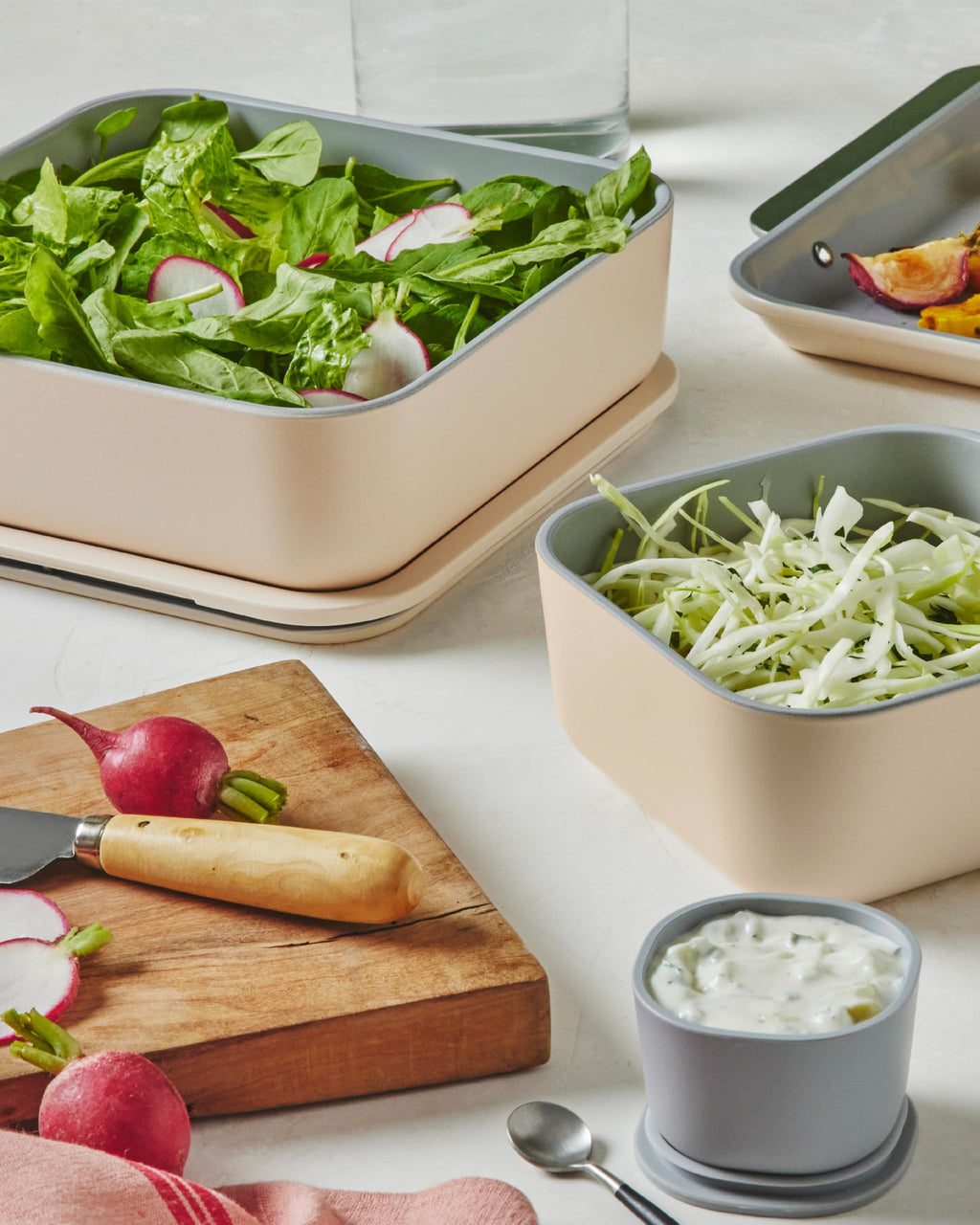 Glass Food Storage Set with Glass Lids