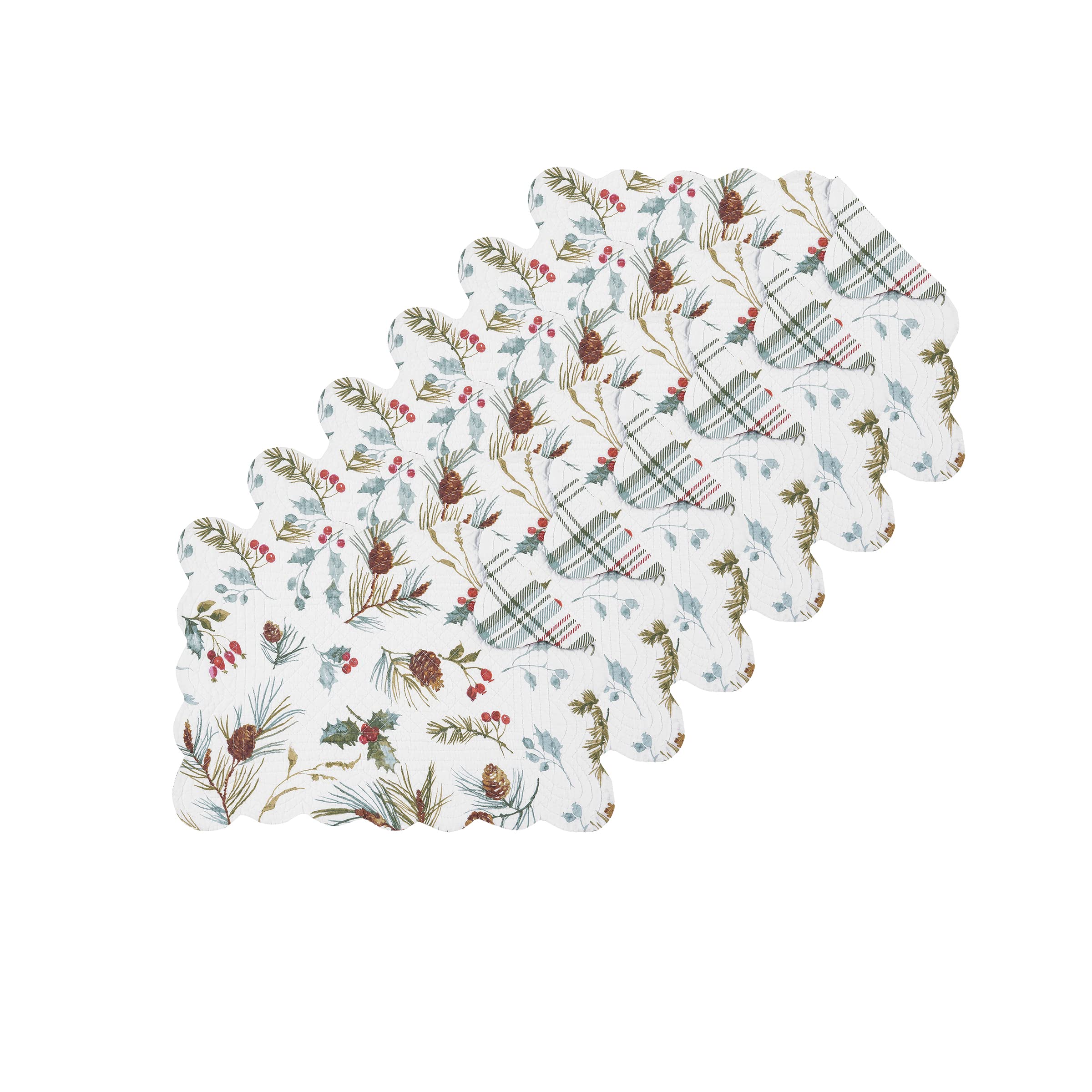 6-Piece Reversible Quilted Placemat Set