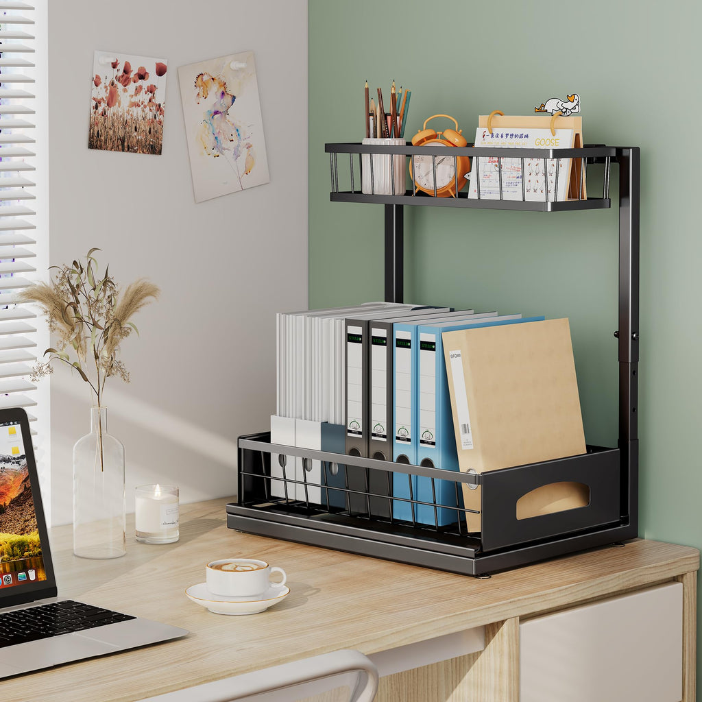 2-Tier Adjustable Pull-Out Under Sink Organizer