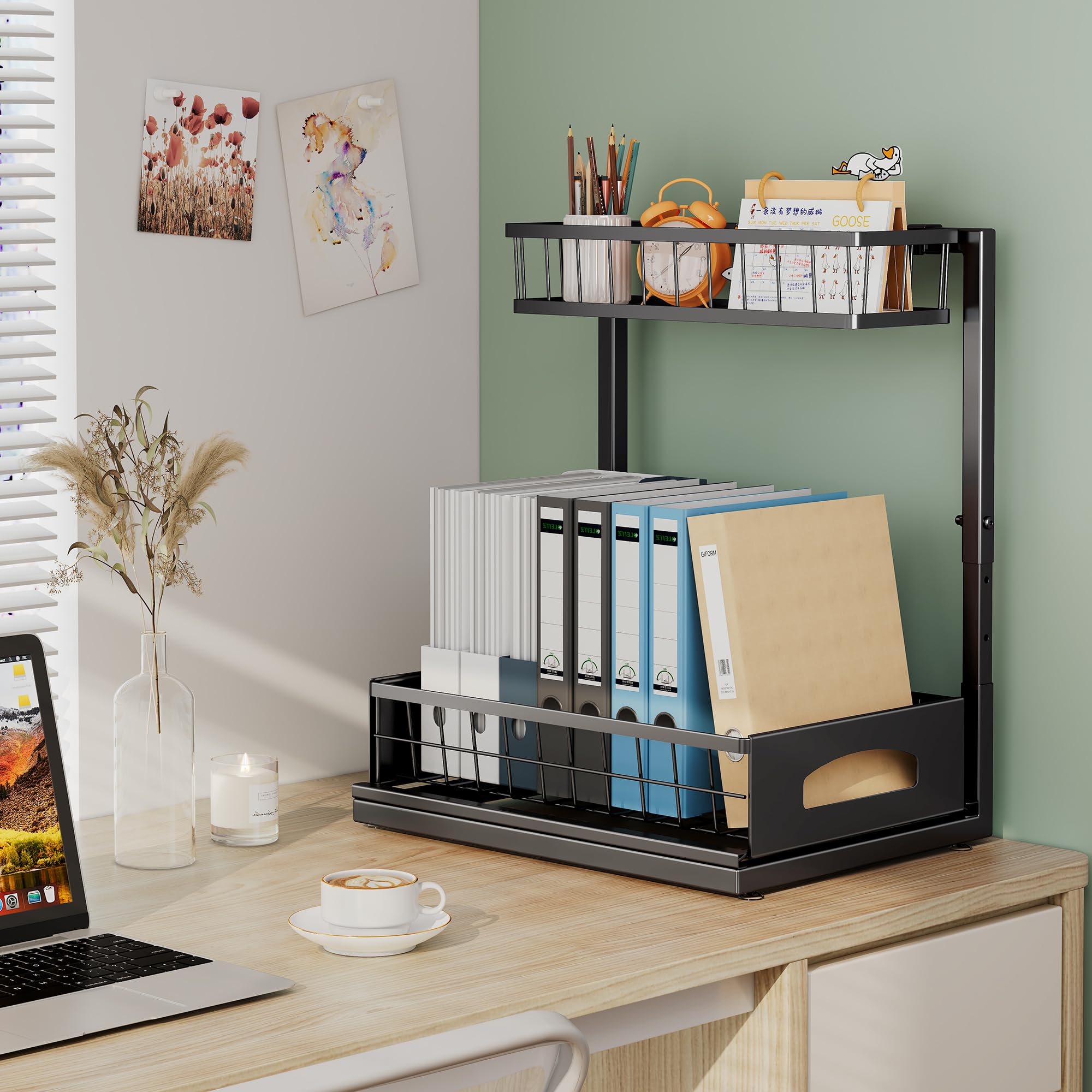 2-Tier Adjustable Pull-Out Under Sink Organizer