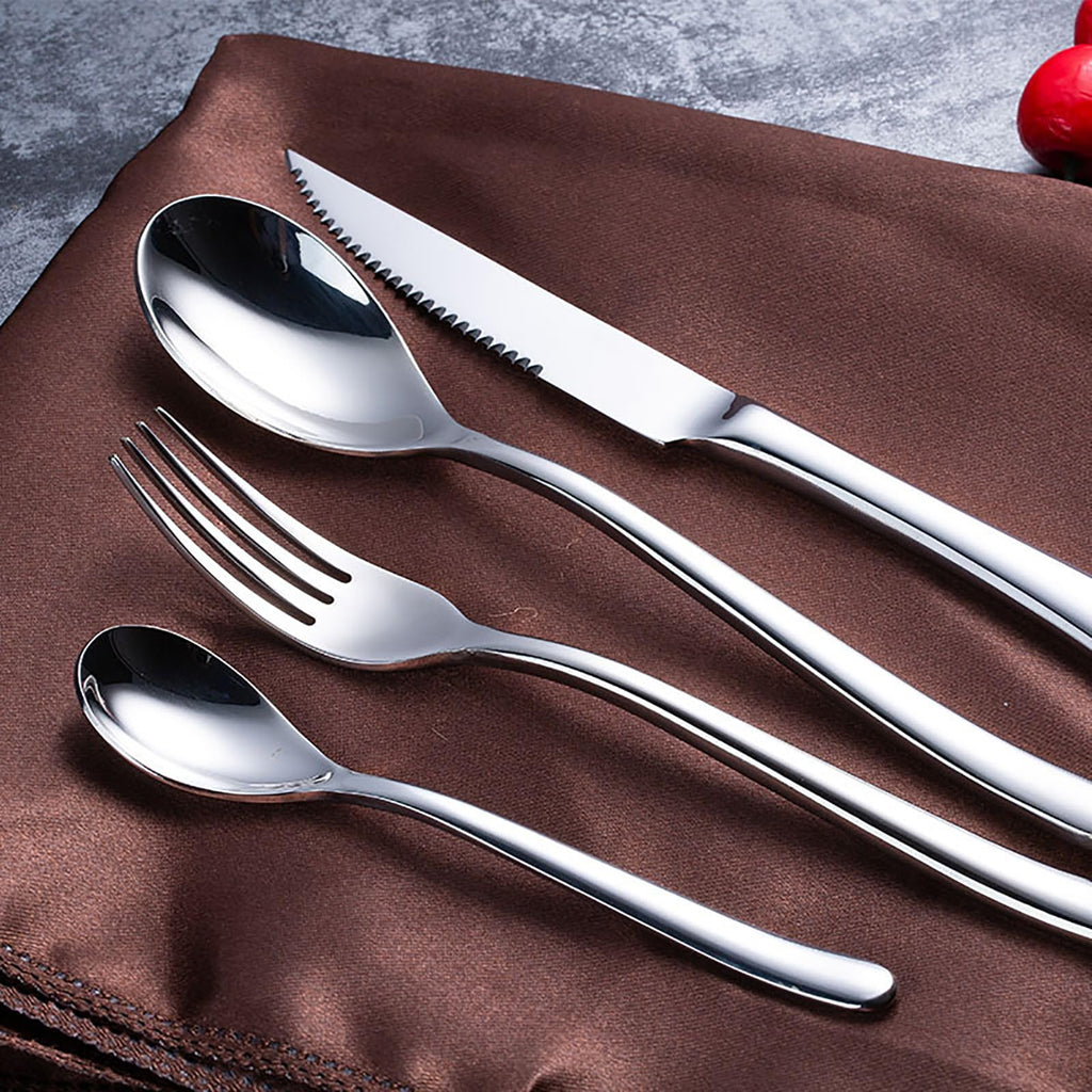 24-Piece Stainless Steel Luxury Flatware Set for 6