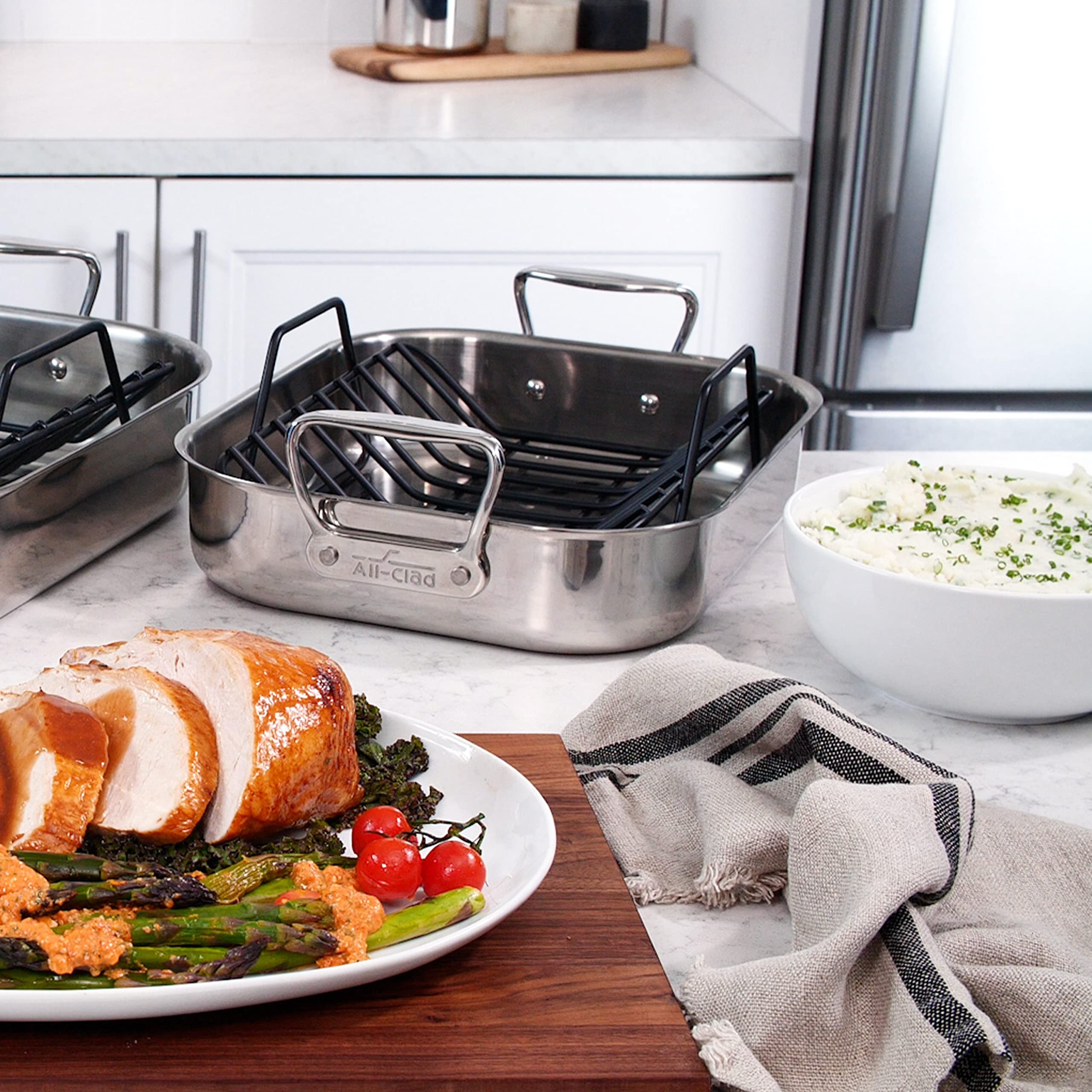 Stainless Steel Roaster with Nonstick Rack