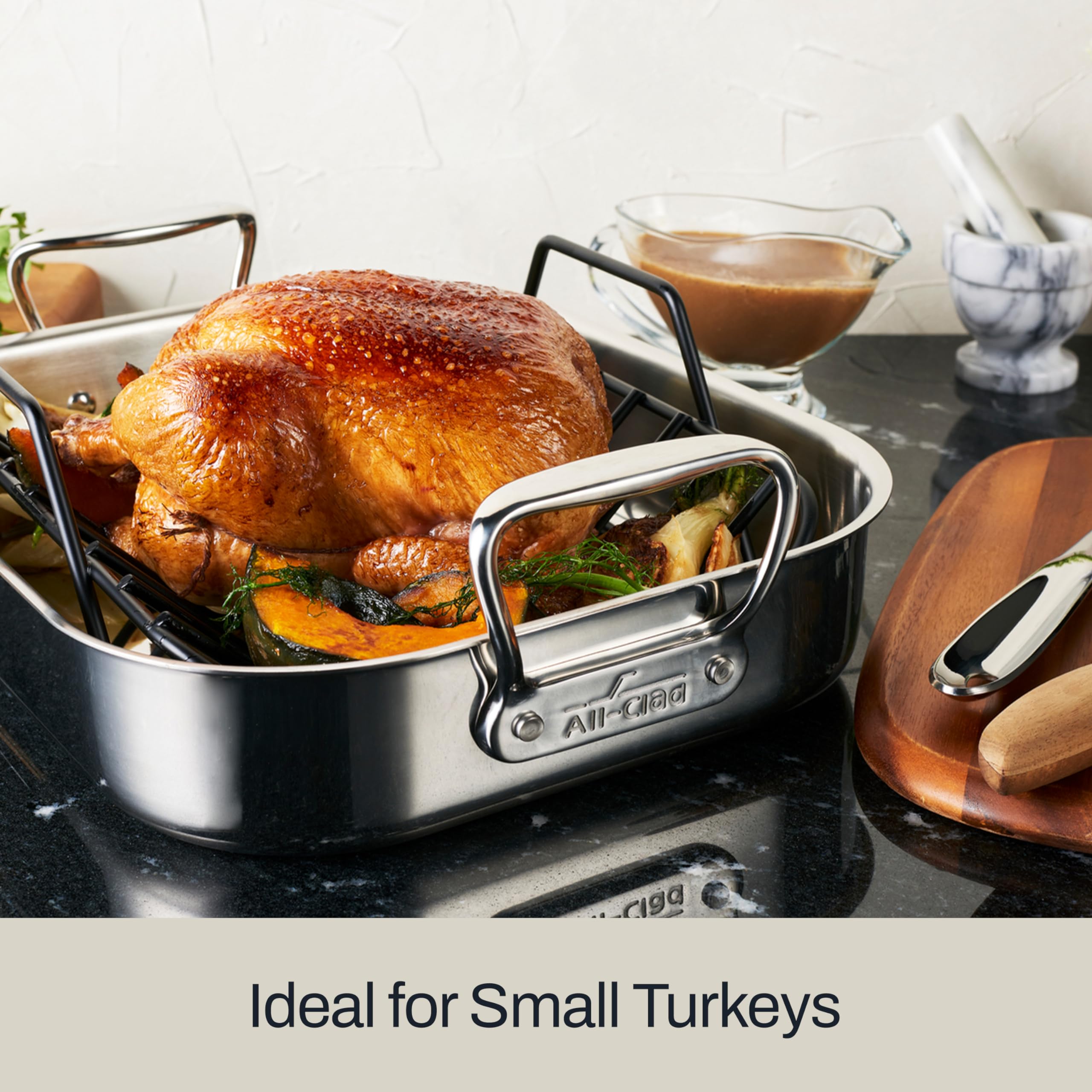 Stainless Steel Roaster with Nonstick Rack