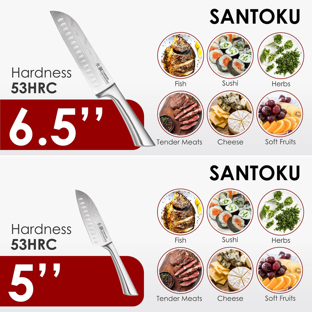 Japanese Steel Knife Set with Magnetic Knife Block