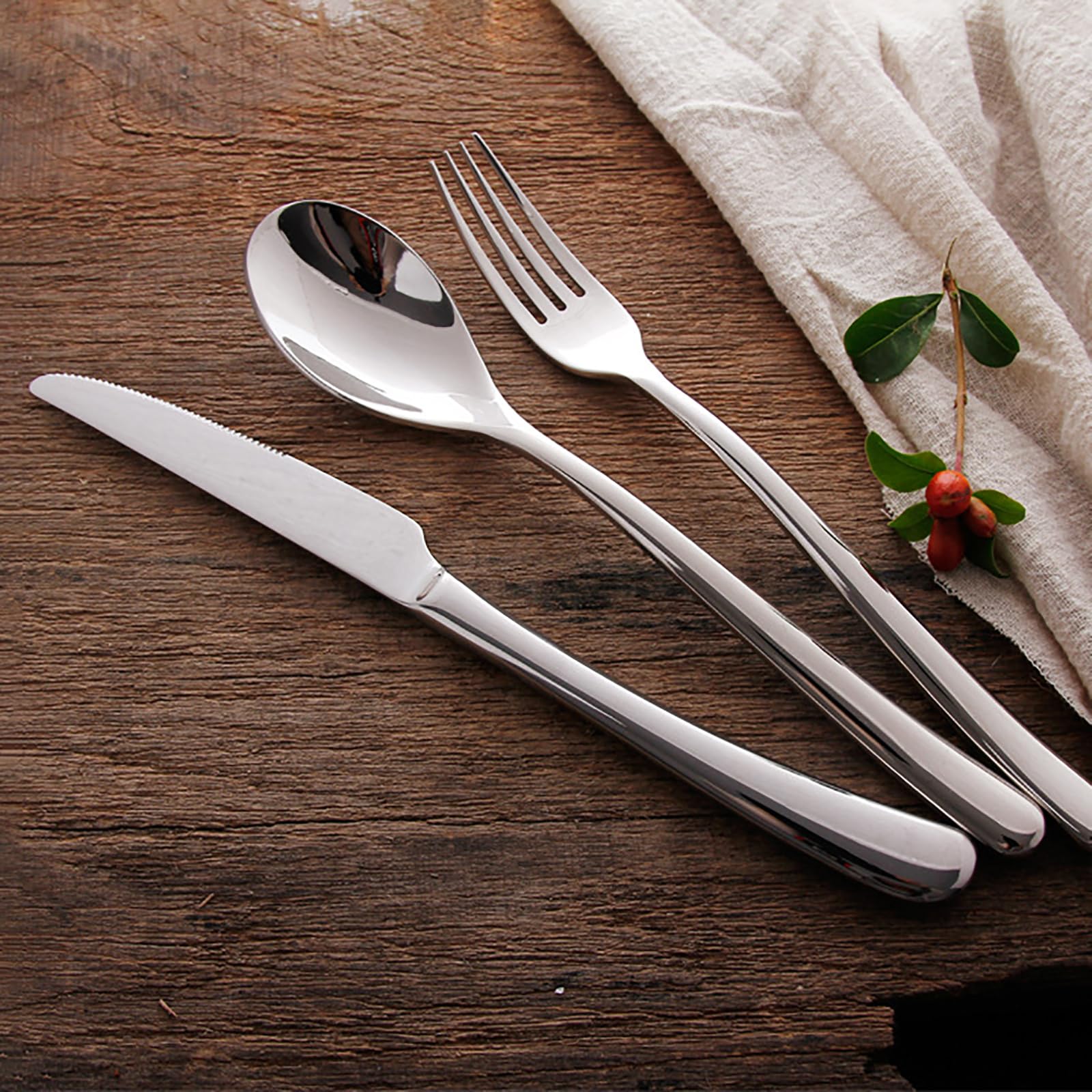 24-Piece Stainless Steel Luxury Flatware Set for 6