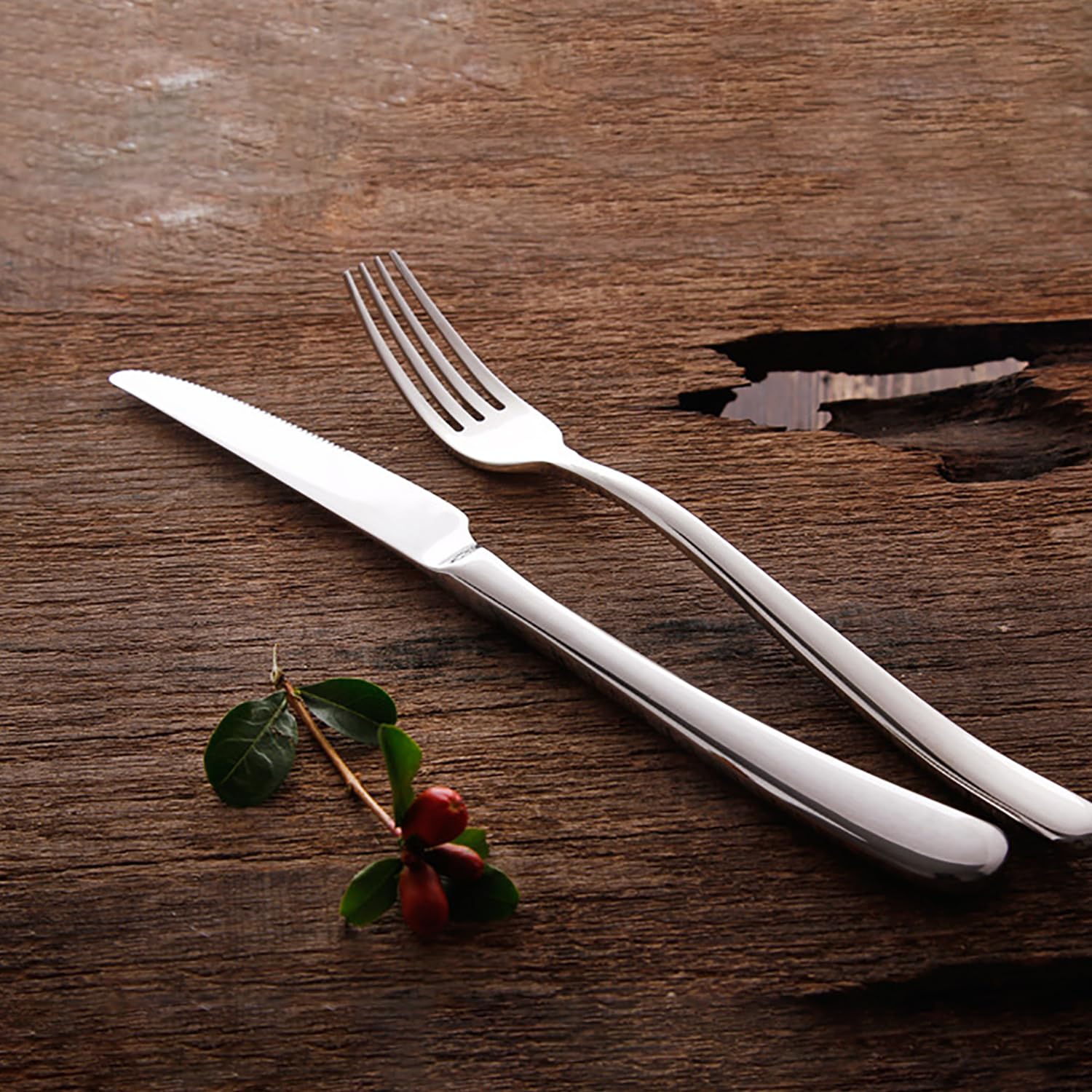 24-Piece Stainless Steel Luxury Flatware Set for 6