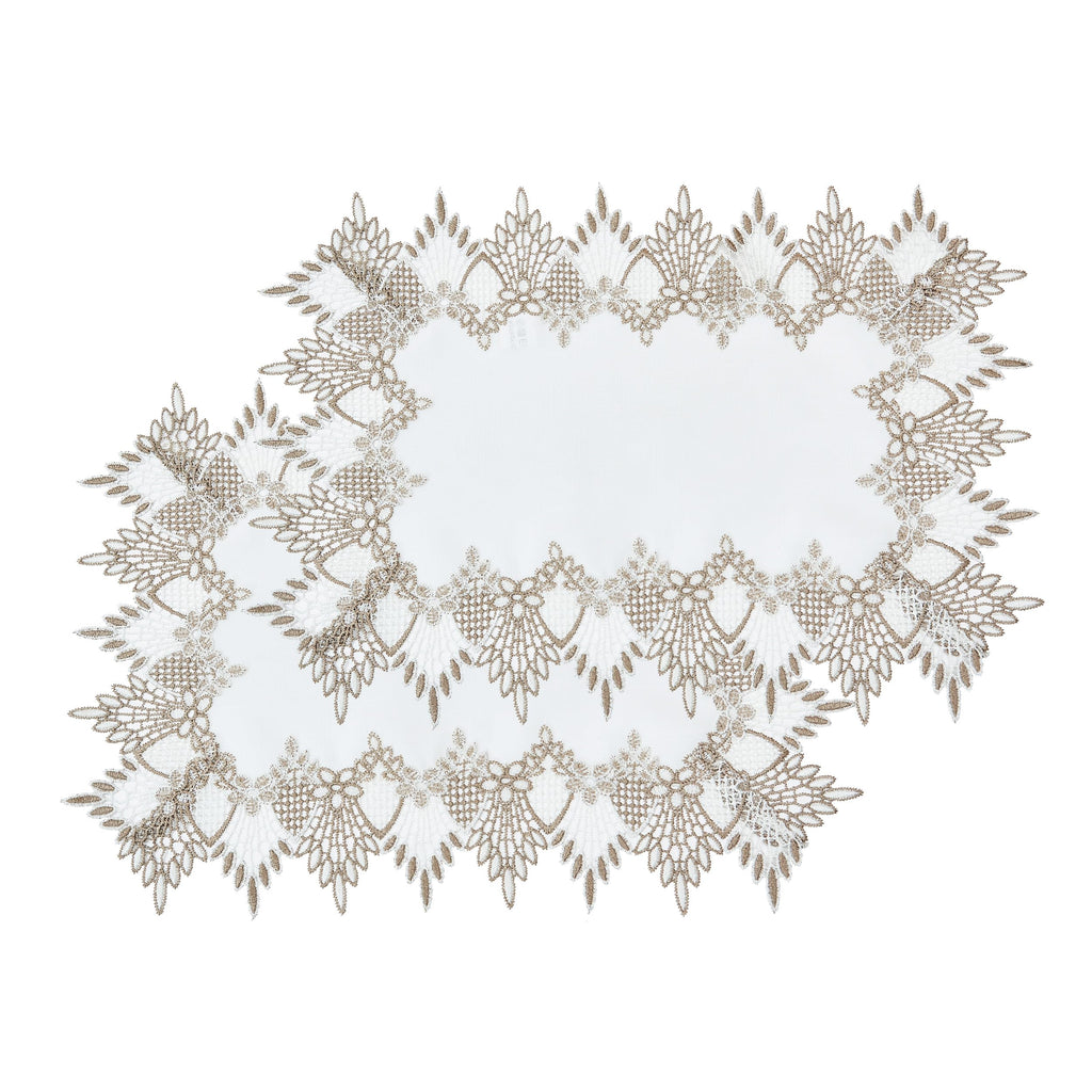 White Lace Table Runner & Placemat Set