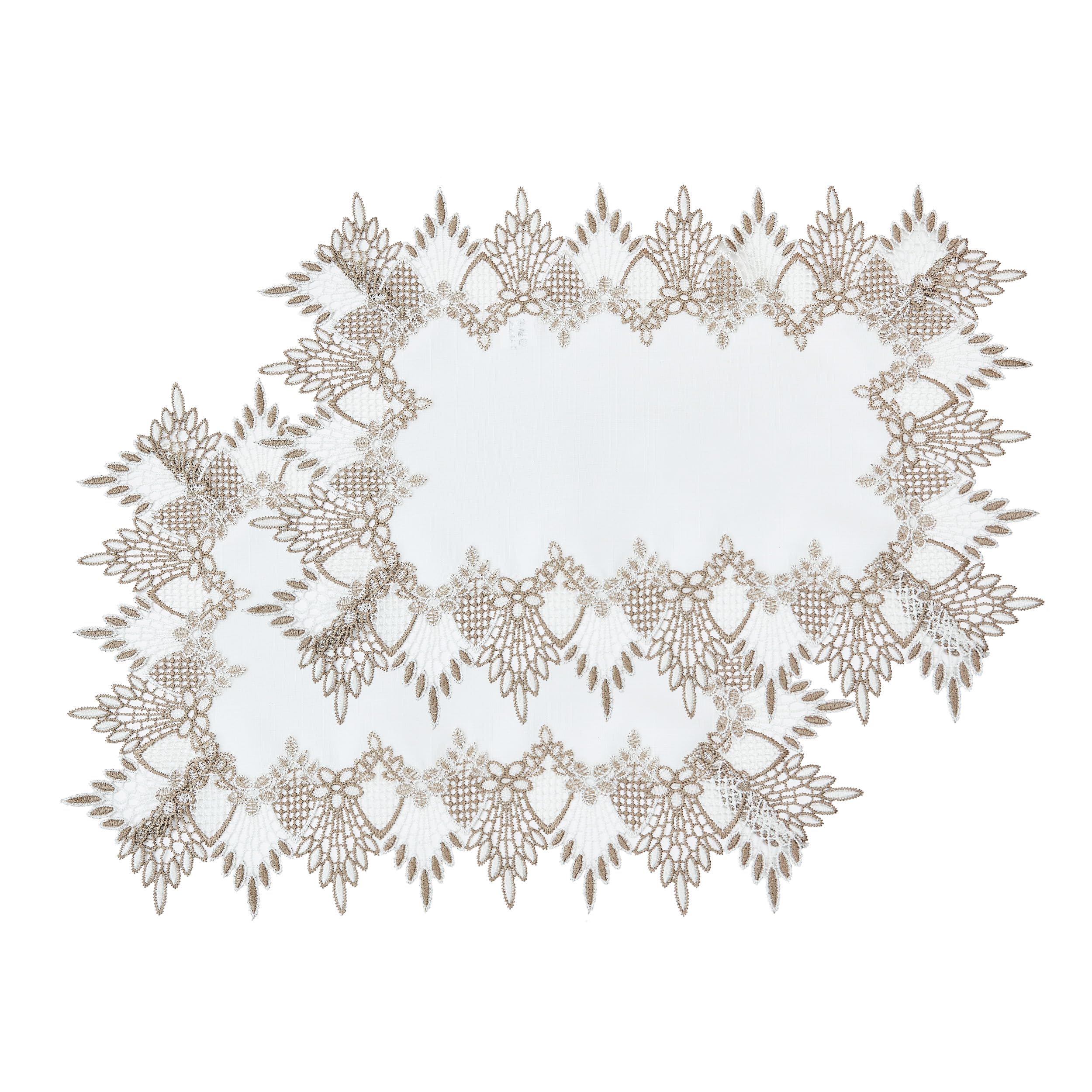 White Lace Table Runner & Placemat Set