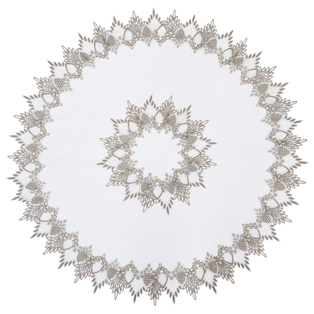 White Lace Table Runner & Placemat Set