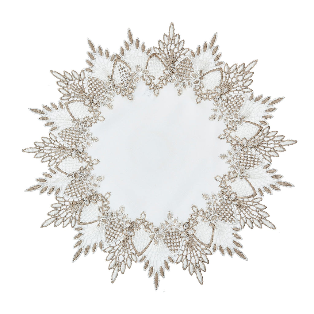 White Lace Table Runner & Placemat Set